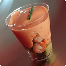 Verrine avocat / Crevettes