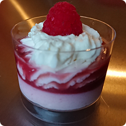 verrine bavarois framboise